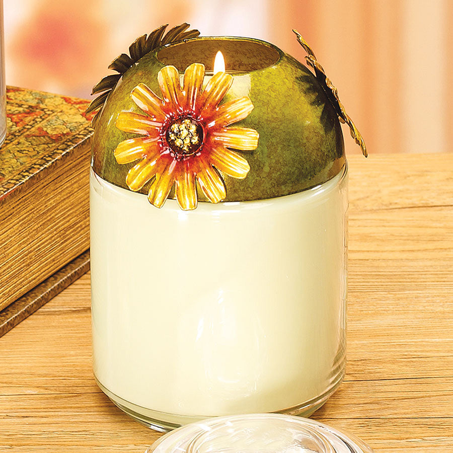 Decoflair & Decoglow JCT2224 Jar Topper Sunflower Jar Topper Home Decor Two-Tone