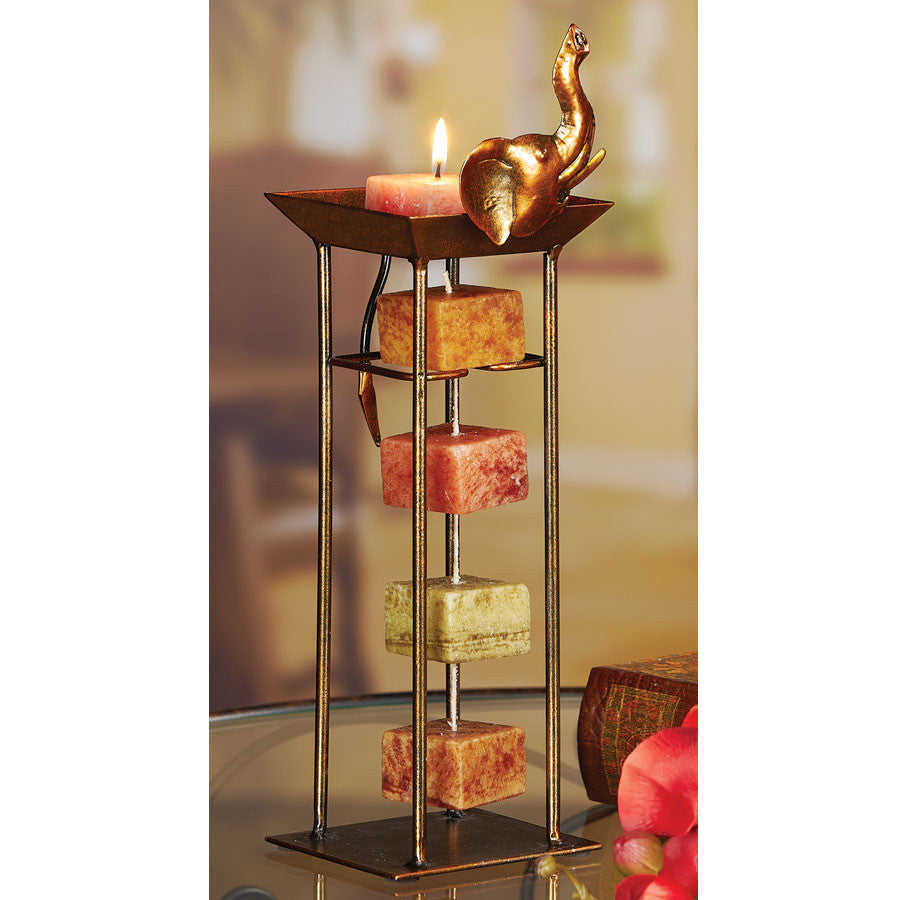Decoflair & Decoglow NAT2055 Naturals Collection Cor Holder - Elephant Home Decor Bronze / Dark