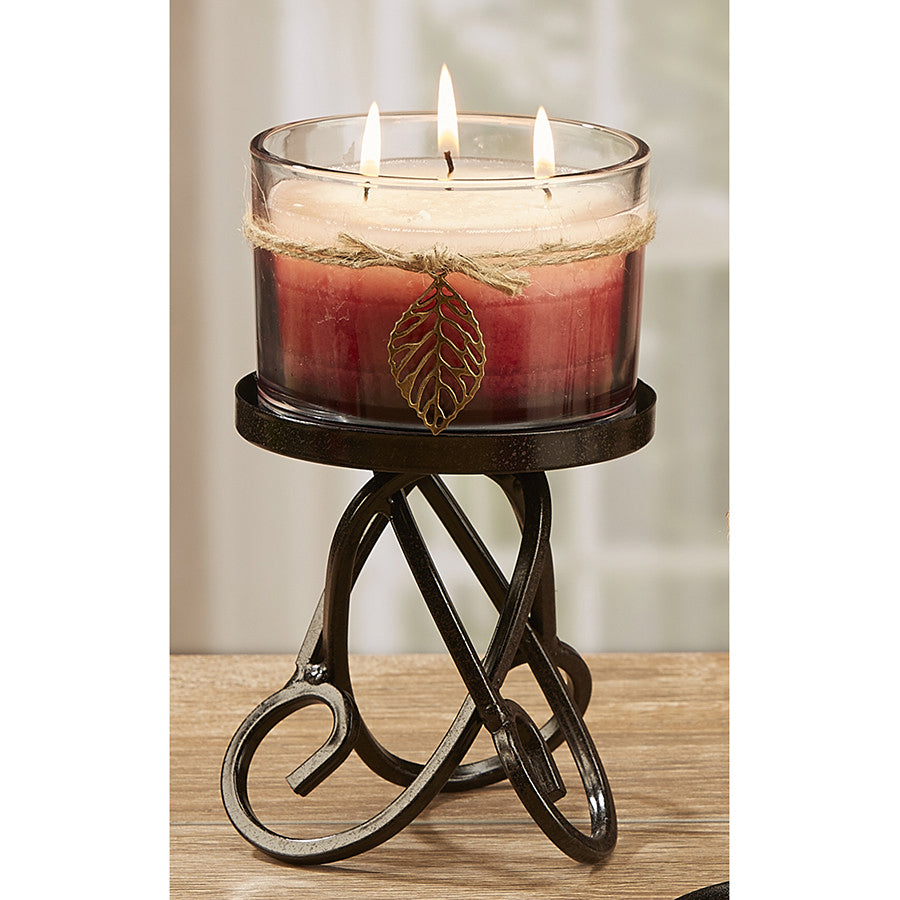 Decoflair & Decoglow NAT2968 Naturals Collection Relaxation 3 Wick Glass Home Decor Bronze / Dark