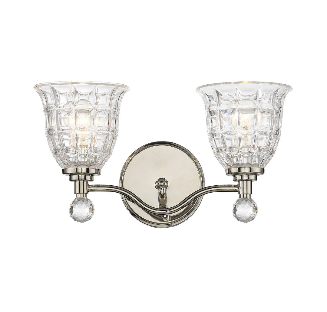 Savoy House Birone 8-880-2-109 Bath Vanity Light 16 in. wide - Polished Nickel