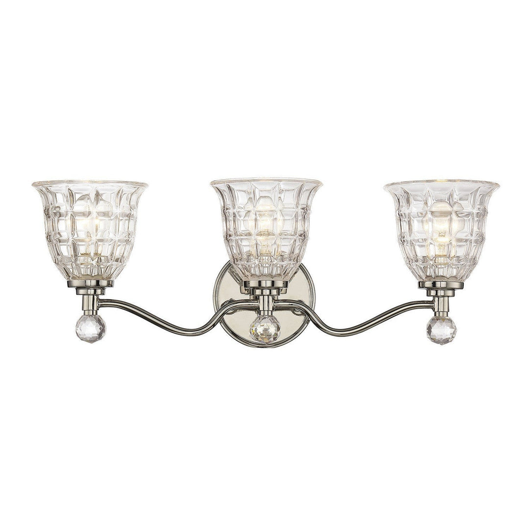 Savoy House Birone 8-880-3-109 Bath Vanity Light 24 in. wide - Polished Nickel