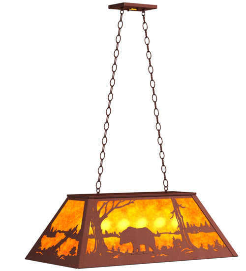 Meyda Tiffany Bear At Lake 65522 Pendant Light - Rust