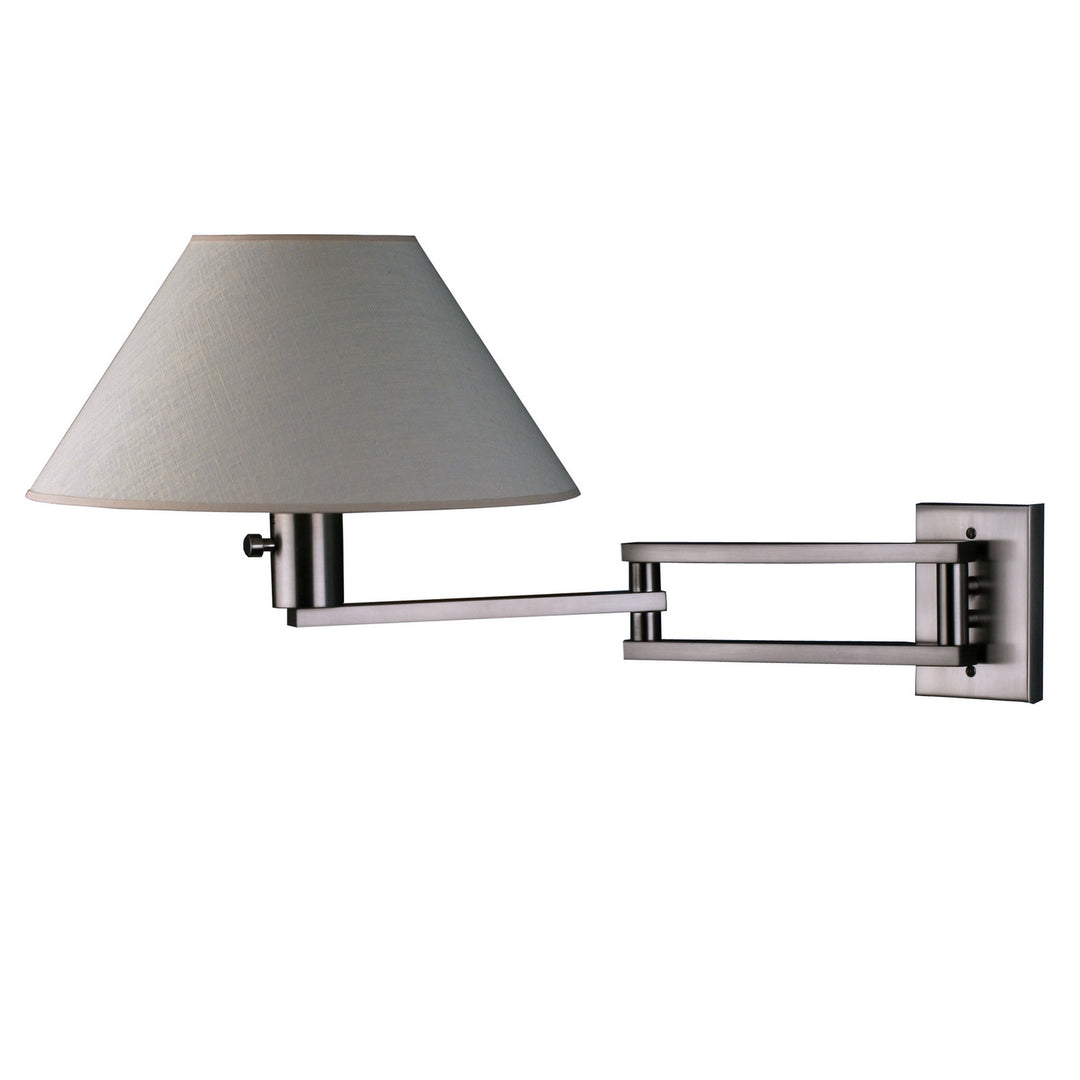 Wpt Design MASTER-BN Buenos Aires One Light Sconce Lamp Pewter, Nickel, Silver