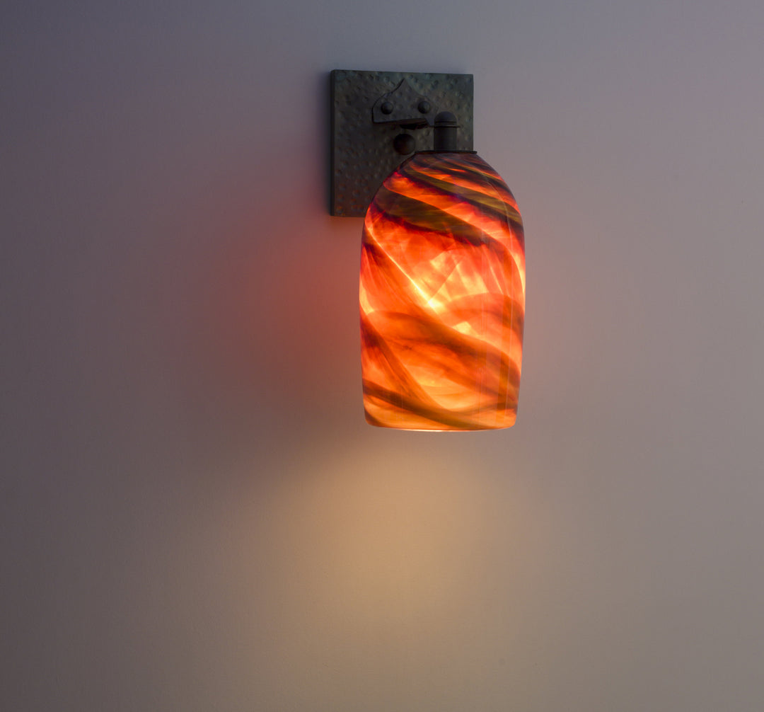 WPT Design Rose ROSE-CRFT-SC-AM Wall Light - Wrought Iron