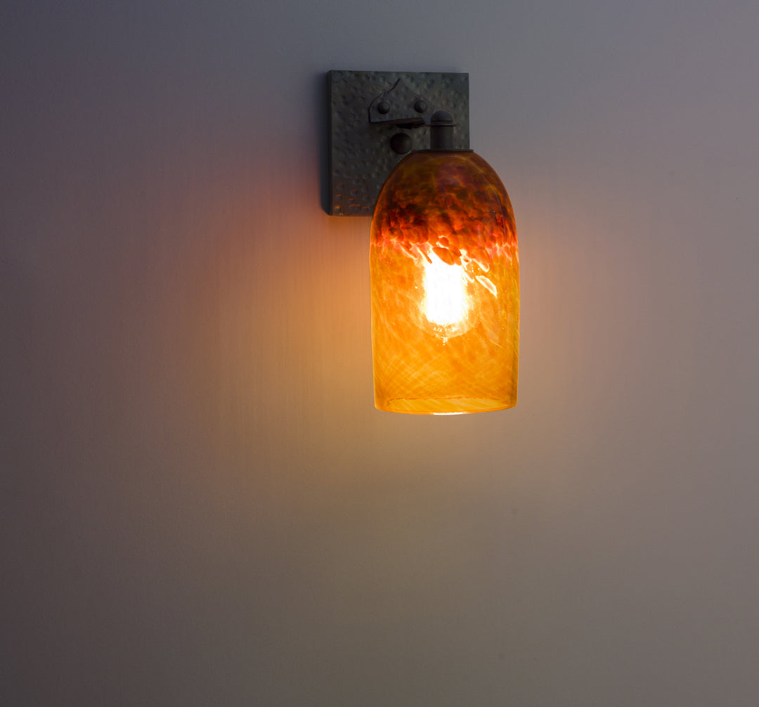 WPT Design Rose ROSE-CRFT-SC-CLAM Wall Light - Wrought Iron