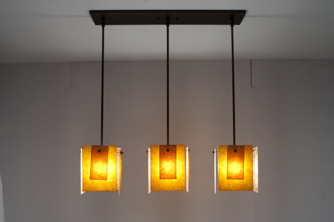 WPT Design Spider Mica SP-BZ-PEND-TRIPLE-32 Pendant Light - Bronze