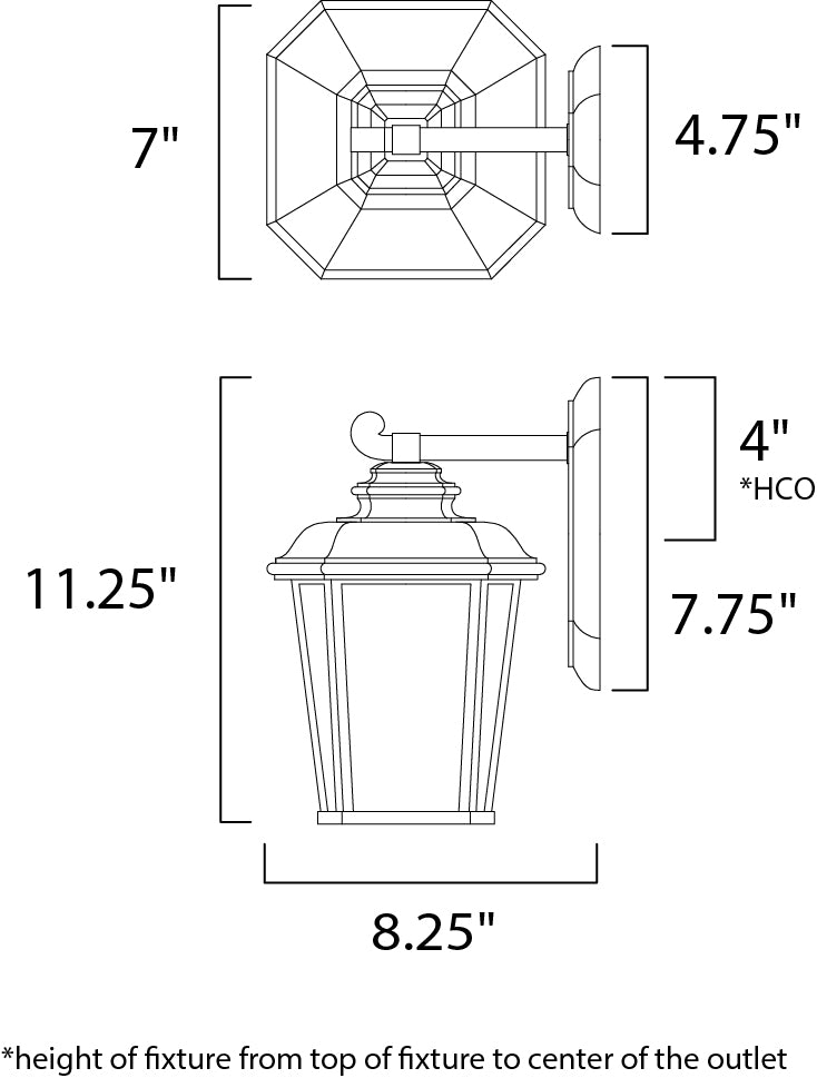 Maxim Lighting 65642WFBO Radcliffe Led E26 Outdoor Black Oxide