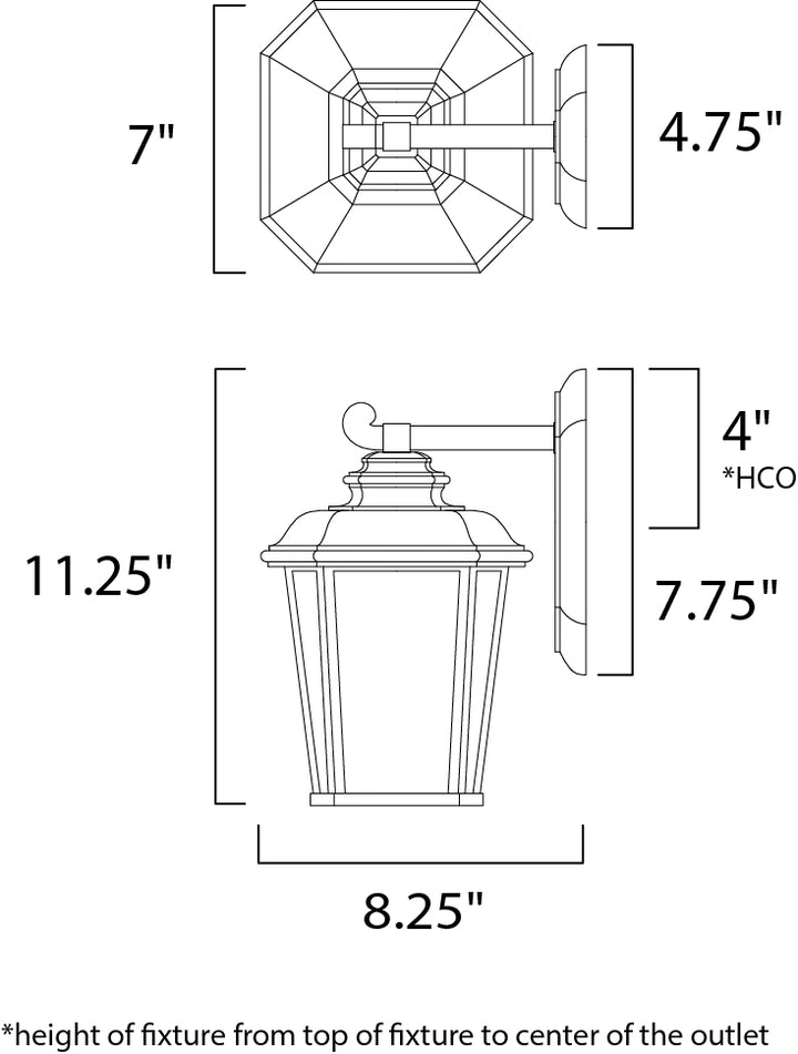 Maxim Lighting 65642WFBO Radcliffe Led E26 Outdoor Black Oxide