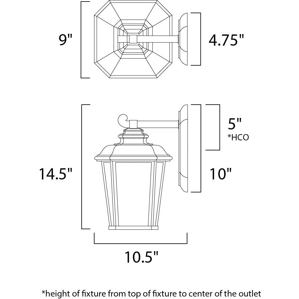 Maxim Lighting 65643WFBO  Radcliffe Led E26 Outdoor Black Oxide