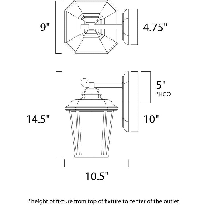 Maxim Lighting 65643WFBO  Radcliffe Led E26 Outdoor Black Oxide