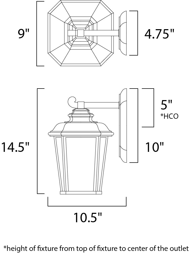 Maxim Lighting 65643WFBO  Radcliffe Led E26 Outdoor Black Oxide