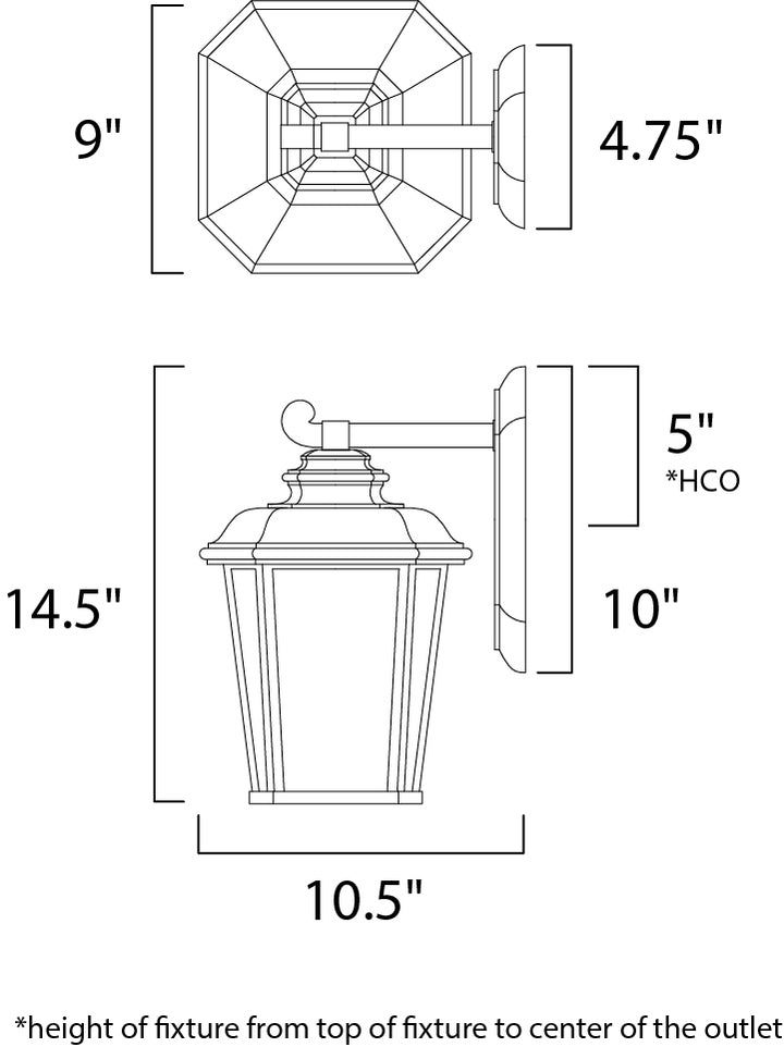 Maxim Lighting 65643WFBO  Radcliffe Led E26 Outdoor Black Oxide