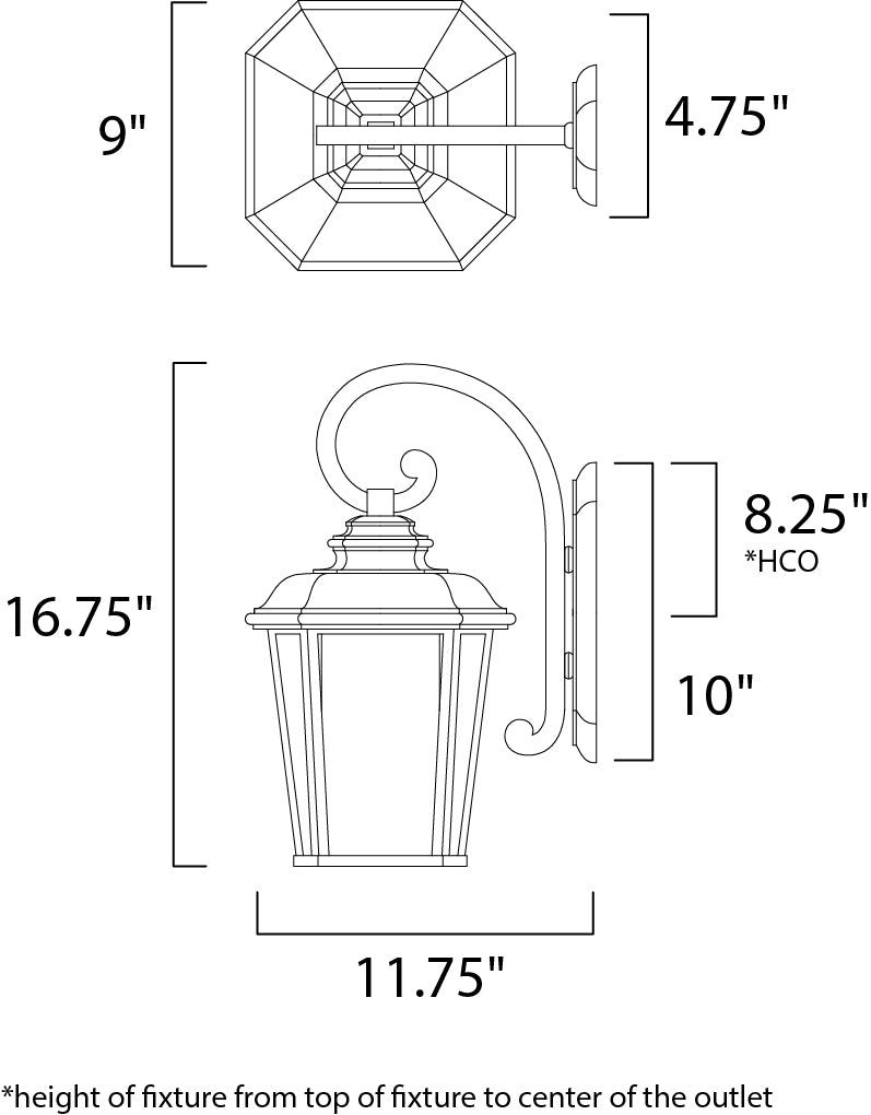 Maxim Lighting 65644WFBO  Radcliffe Led E26 Outdoor Black Oxide