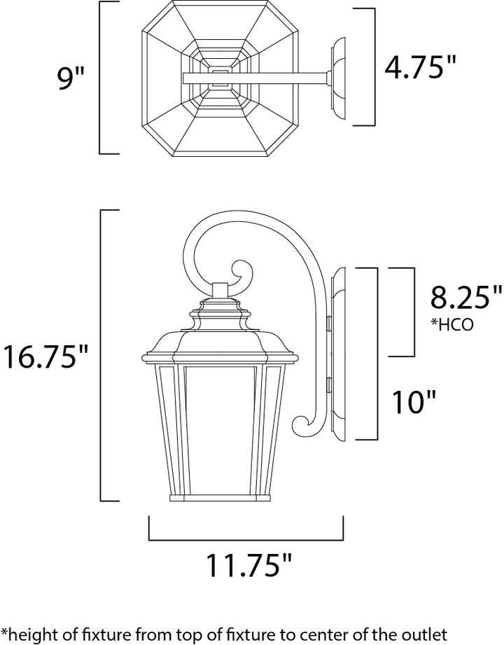 Maxim Lighting 65644WFBO  Radcliffe Led E26 Outdoor Black Oxide