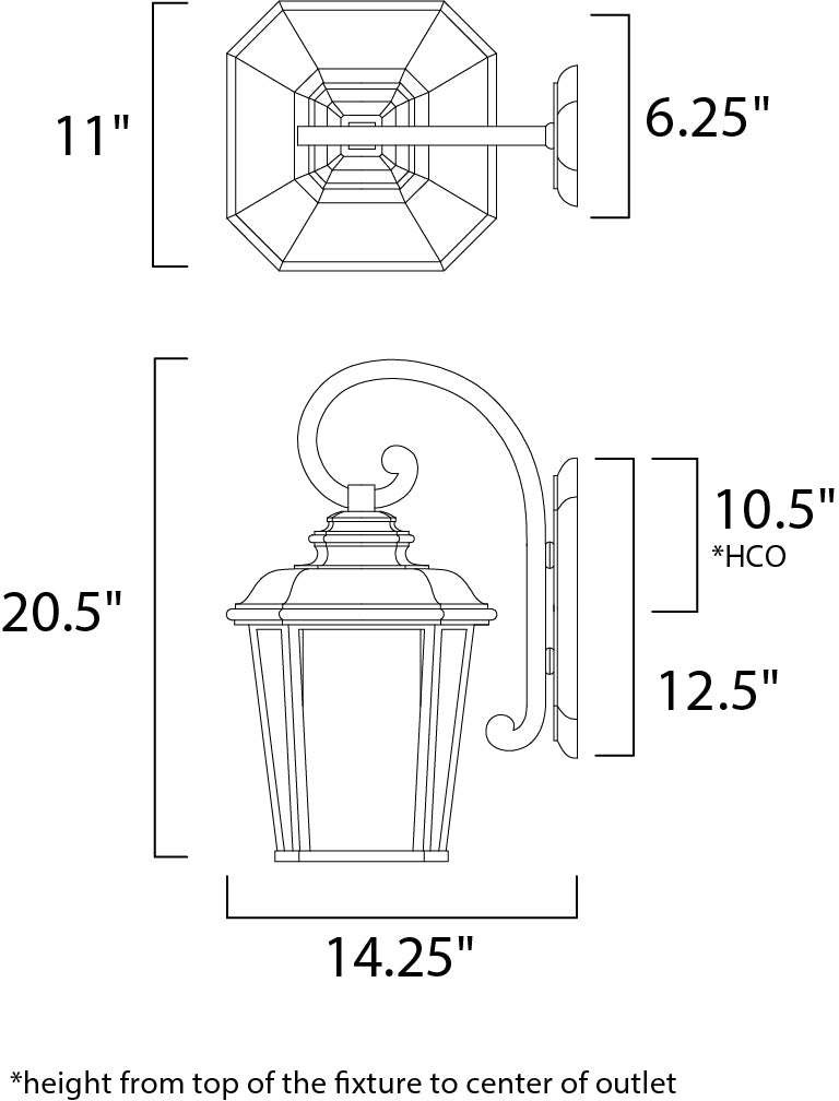 Maxim Lighting 65646WFBO  Radcliffe Led E26 Outdoor Black Oxide