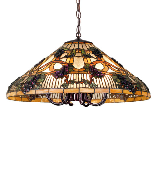 Meyda Tiffany Jeweled Grape 65653 Pendant Light - Timeless Bronze