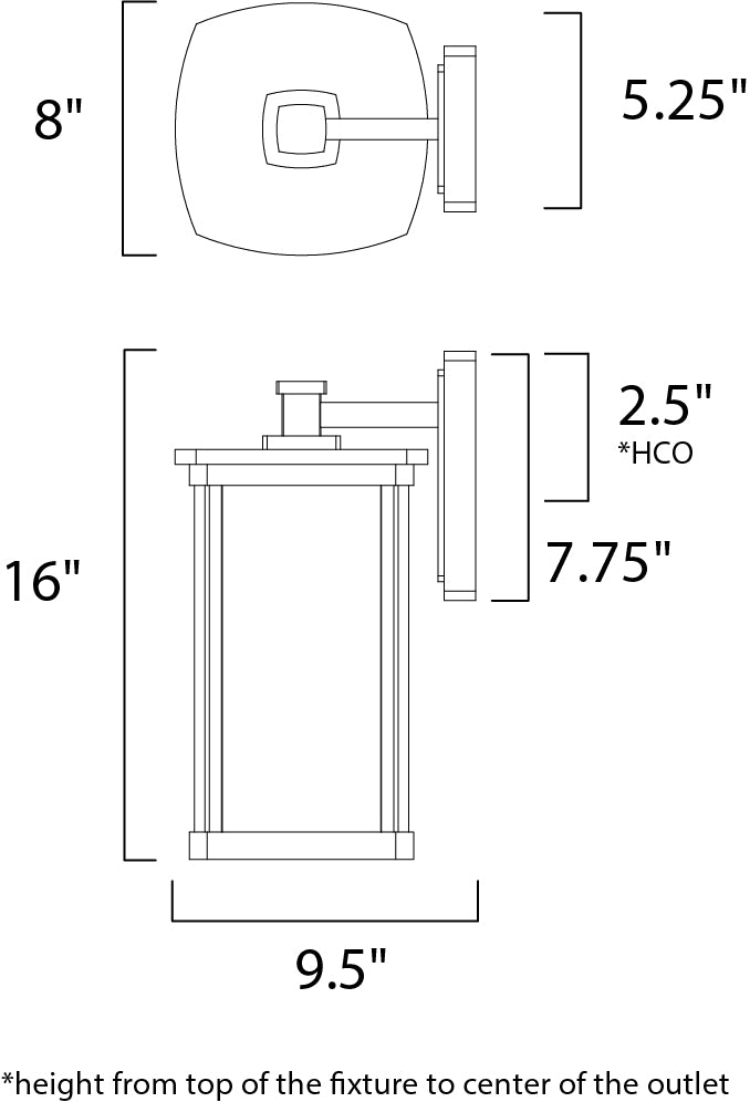 Maxim Lighting 65654CDWSBZ  Bungalow Led E26 Outdoor Bronze