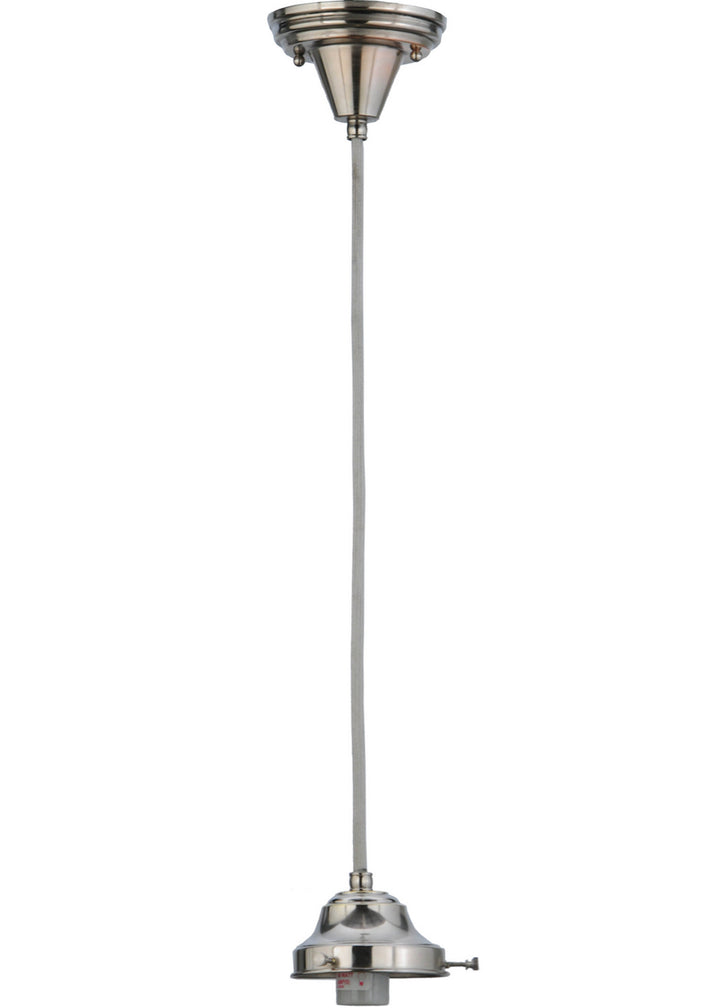 Meyda Tiffany Lighting 101910 Lamp Bases And Fixture Hardware One Light Pendant Hardware Utility Light Polished Nickel
