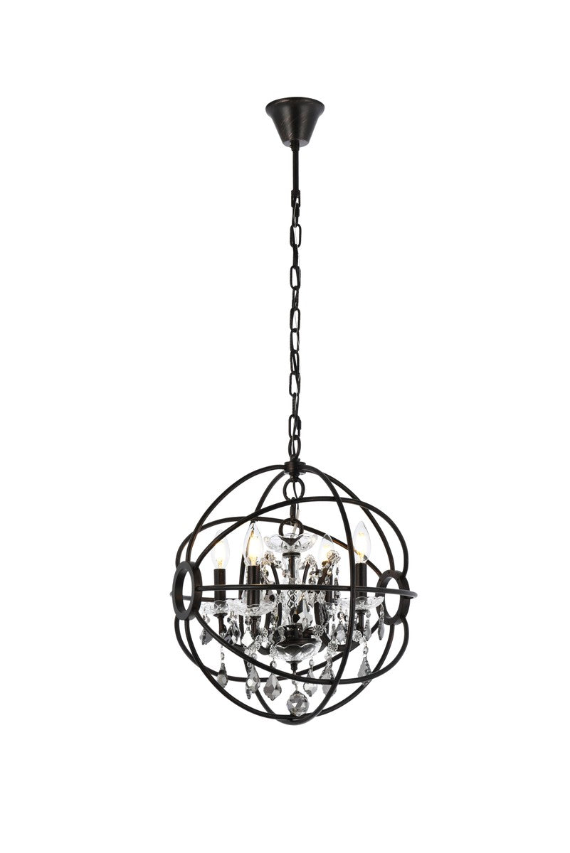 Elegant Geneva 1130D17DB-SS/RC Pendant Light - Dark Bronze