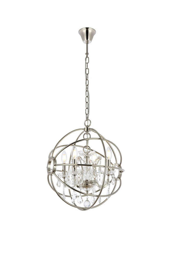 Elegant Geneva 1130D17PN/RC Pendant Light - Polished Nickel