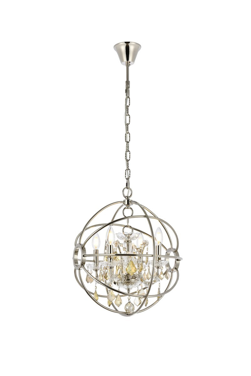 Elegant Geneva 1130D17PN-GT/RC Pendant Light - Polished Nickel