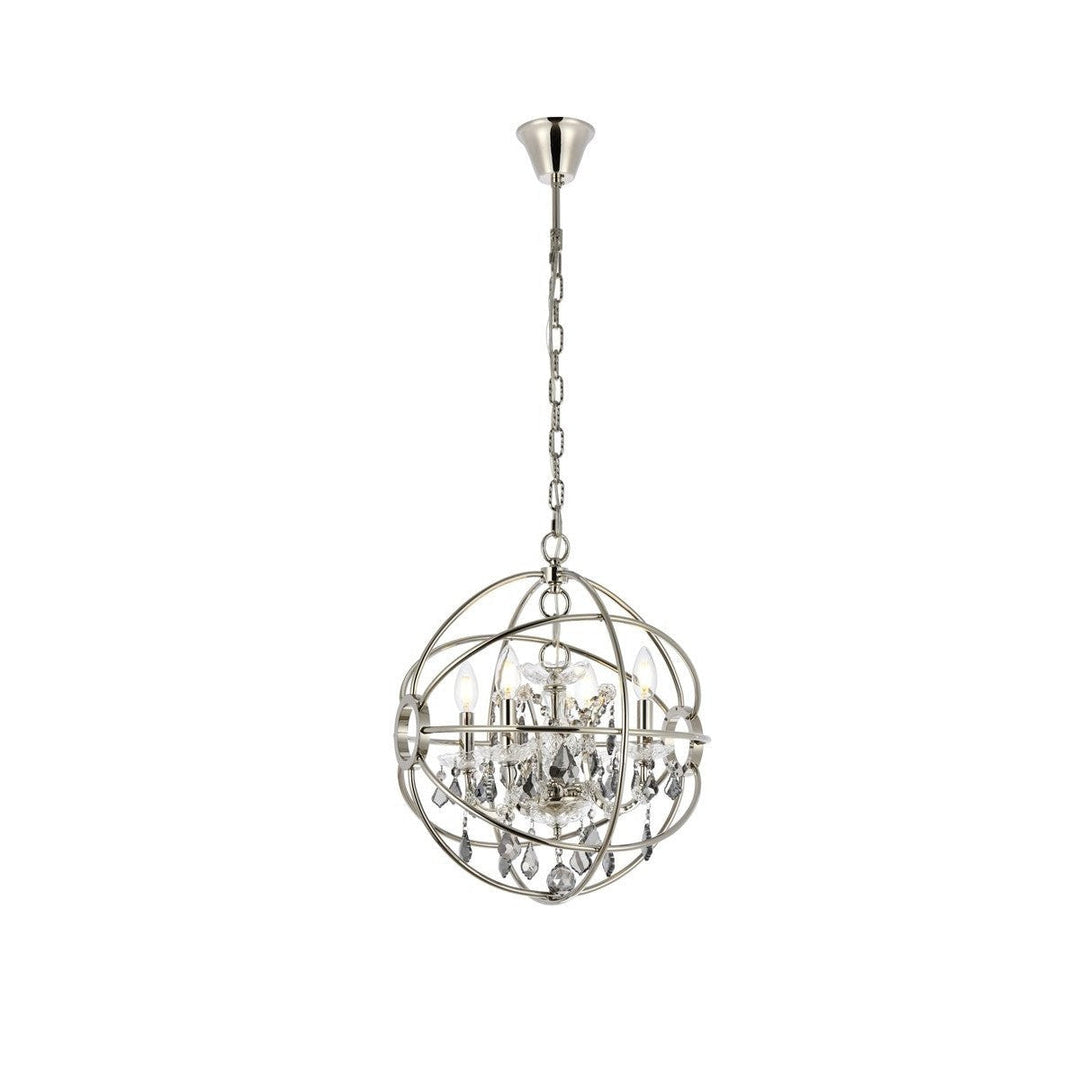 Elegant Geneva 1130D17PN-SS/RC Pendant Light - Polished Nickel