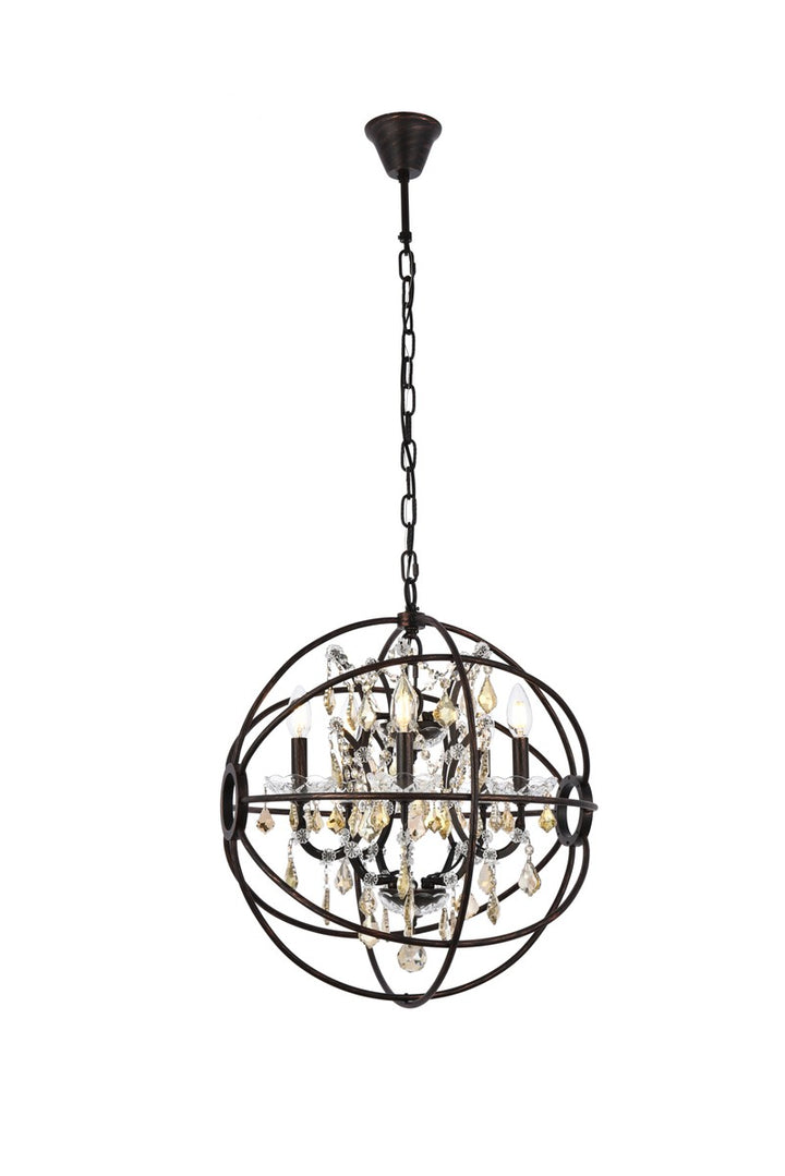 Elegant Geneva 1130D20DB-GT/RC Pendant Light - Dark Bronze