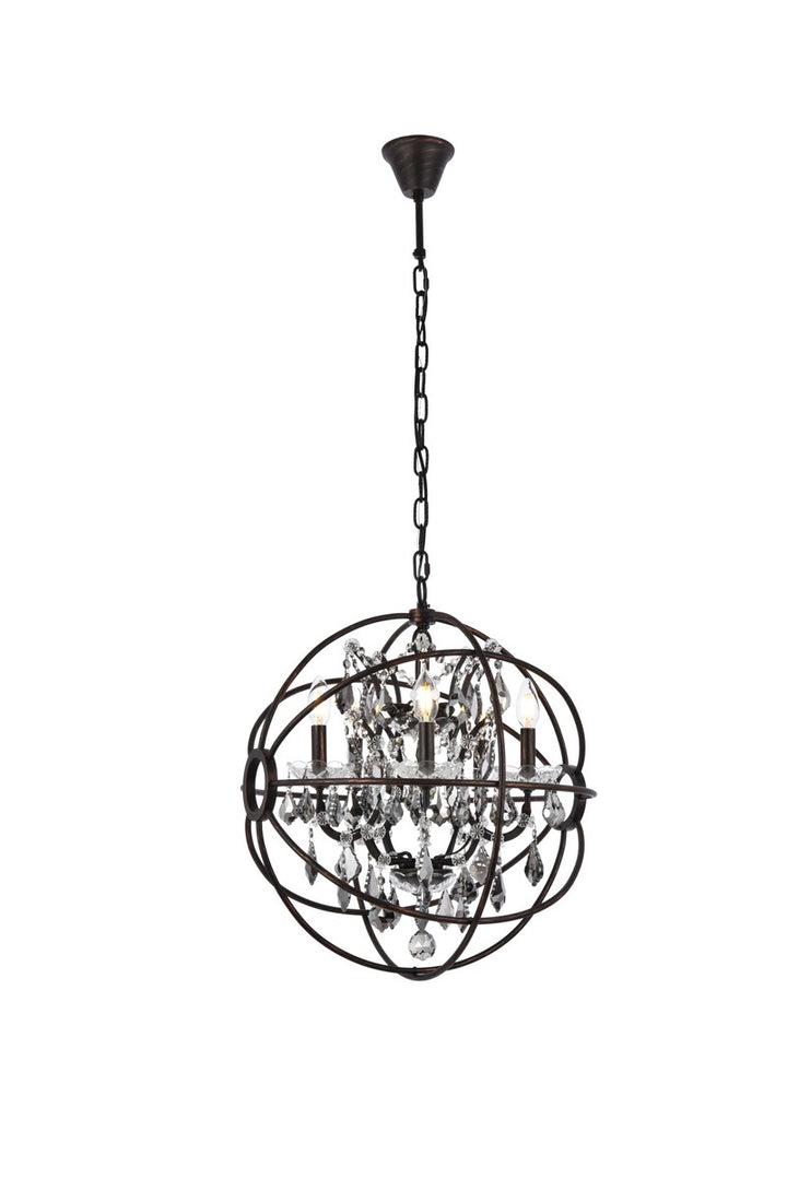 Elegant Geneva 1130D20DB-SS/RC Pendant Light - Dark Bronze