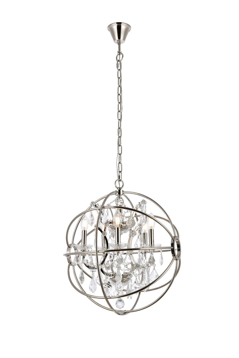 Elegant Geneva 1130D20PN/RC Pendant Light - Polished Nickel