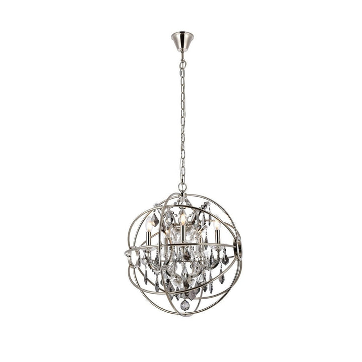 Elegant Geneva 1130D20PN-SS/RC Pendant Light - Polished Nickel