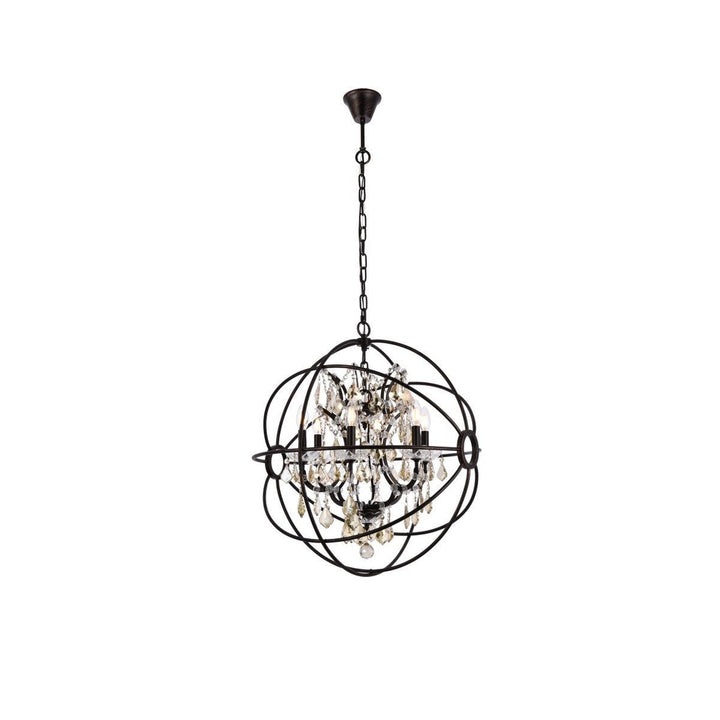 Elegant Geneva 1130D25DB-GT/RC Chandelier Light - Dark Bronze