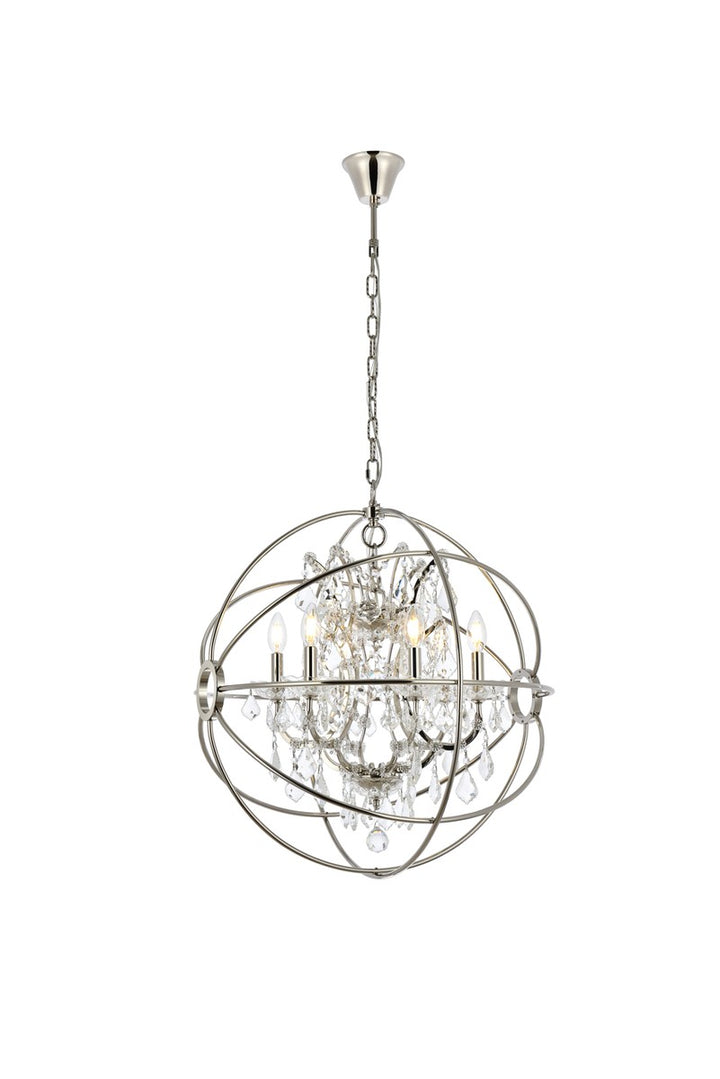 Elegant Geneva 1130D25PN/RC Pendant Light - Polished Nickel