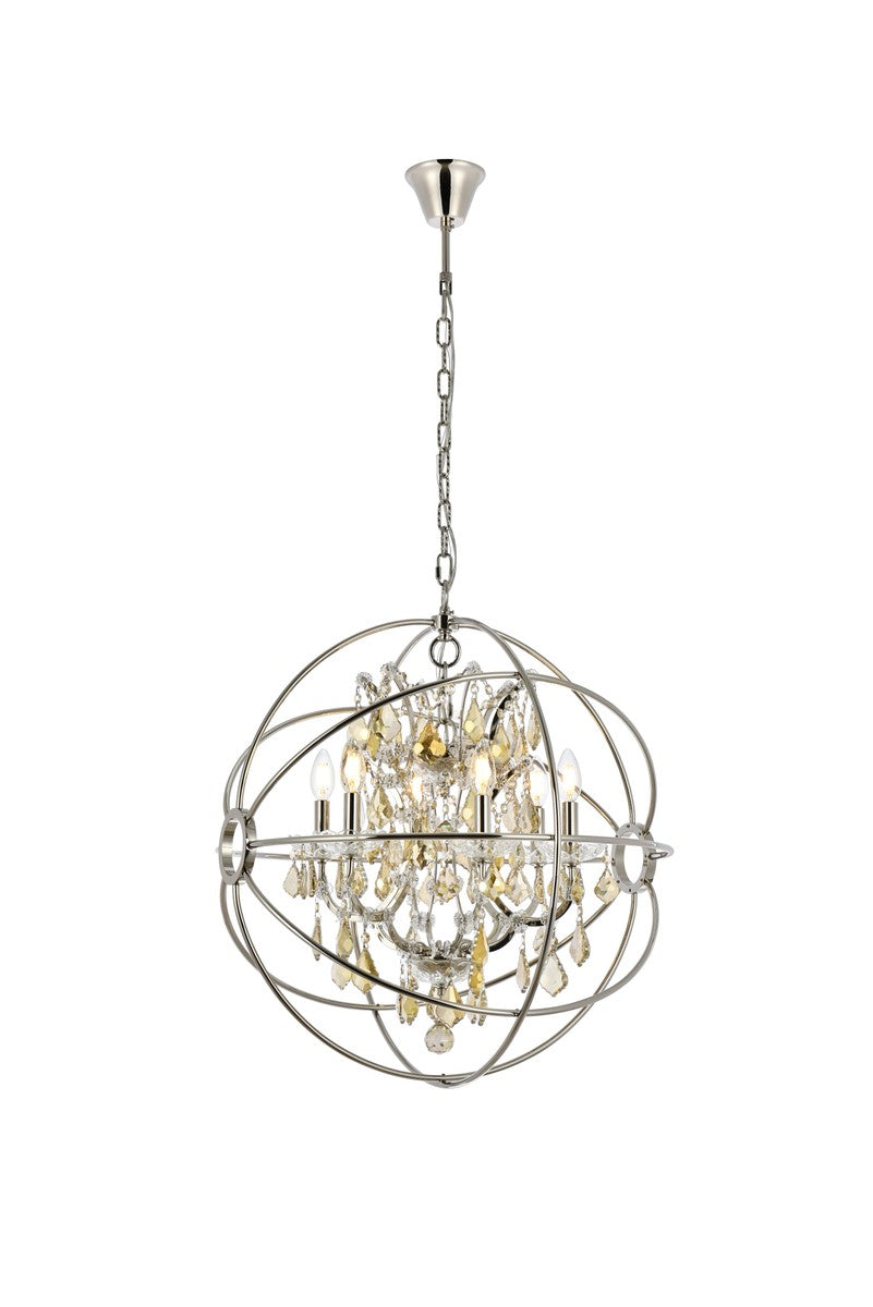 Elegant Geneva 1130D25PN-GT/RC Chandelier Light - Polished Nickel