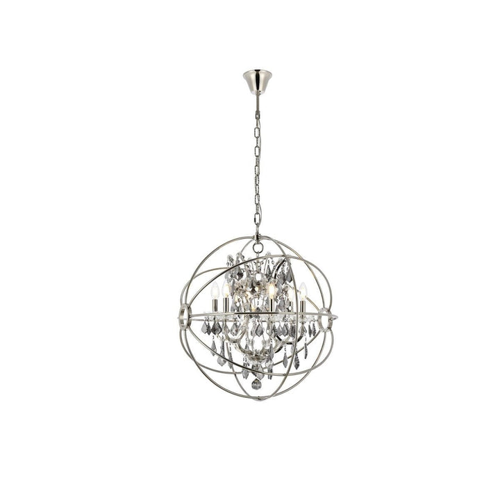 Elegant Geneva 1130D25PN-SS/RC Chandelier Light - Polished Nickel