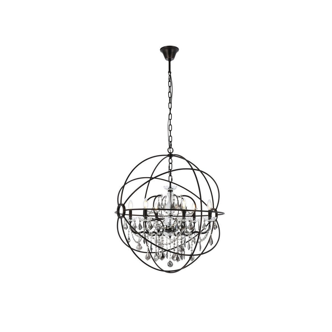 Elegant Geneva 1130D32DB-SS/RC Chandelier Light - Dark Bronze