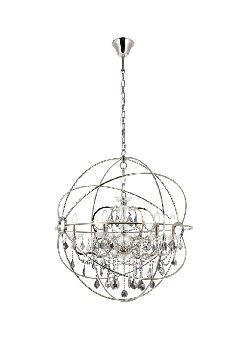 Elegant Geneva 1130D32PN-SS/RC Chandelier Light - Polished Nickel