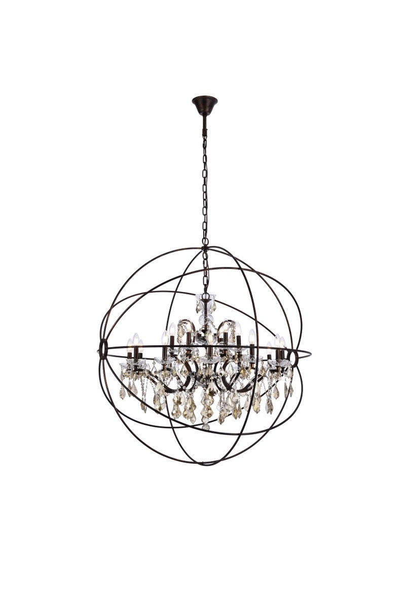 Elegant Geneva 1130G43DB-GT/RC Chandelier Light - Dark Bronze