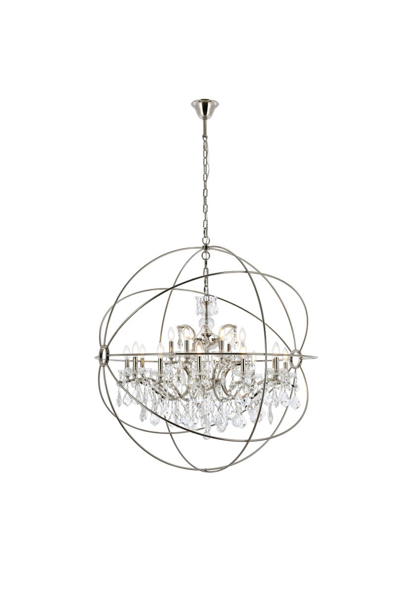 Elegant Geneva 1130G43PN/RC Chandelier Light - Polished Nickel