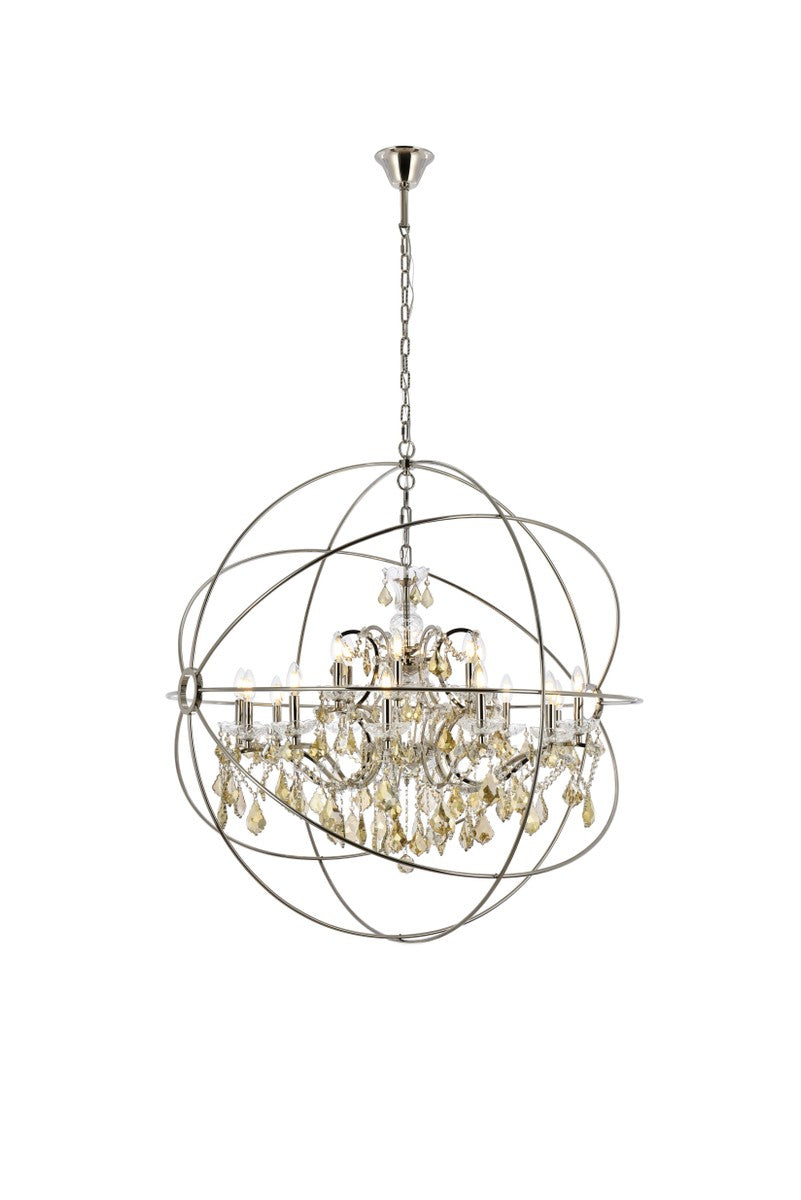 Elegant Geneva 1130G43PN-GT/RC Chandelier Light - Polished Nickel