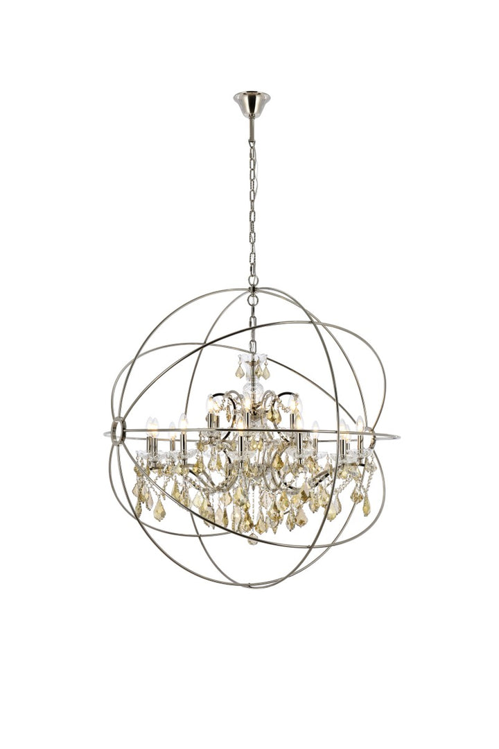 Elegant Geneva 1130G43PN-GT/RC Chandelier Light - Polished Nickel