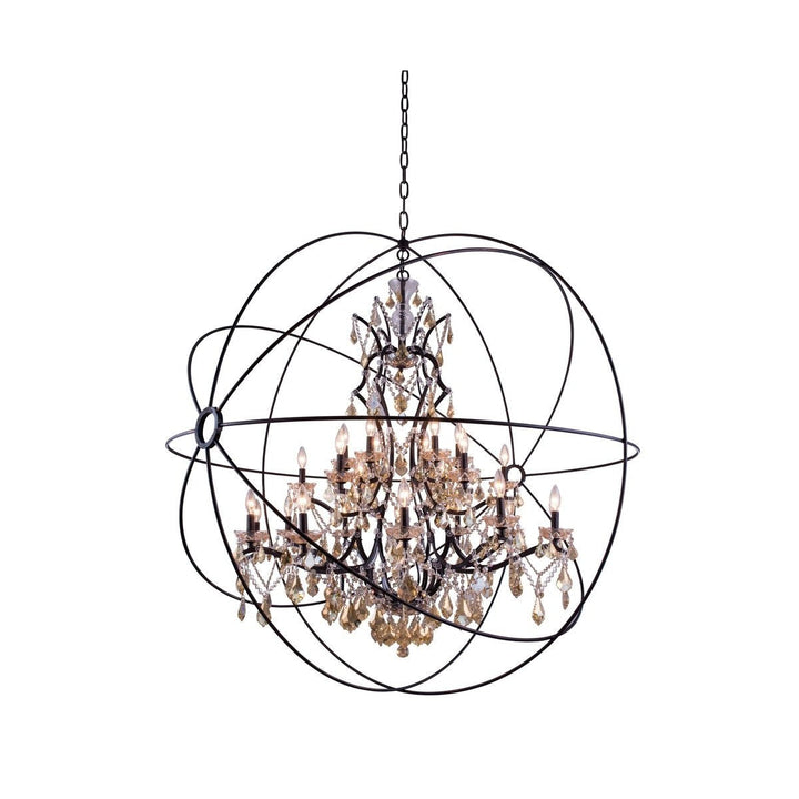 Elegant Geneva 1130G60DB-GT/RC Chandelier Light - Dark Bronze