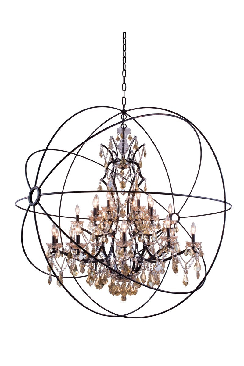 Elegant Geneva 1130G60DB-GT/RC Chandelier Light - Dark Bronze