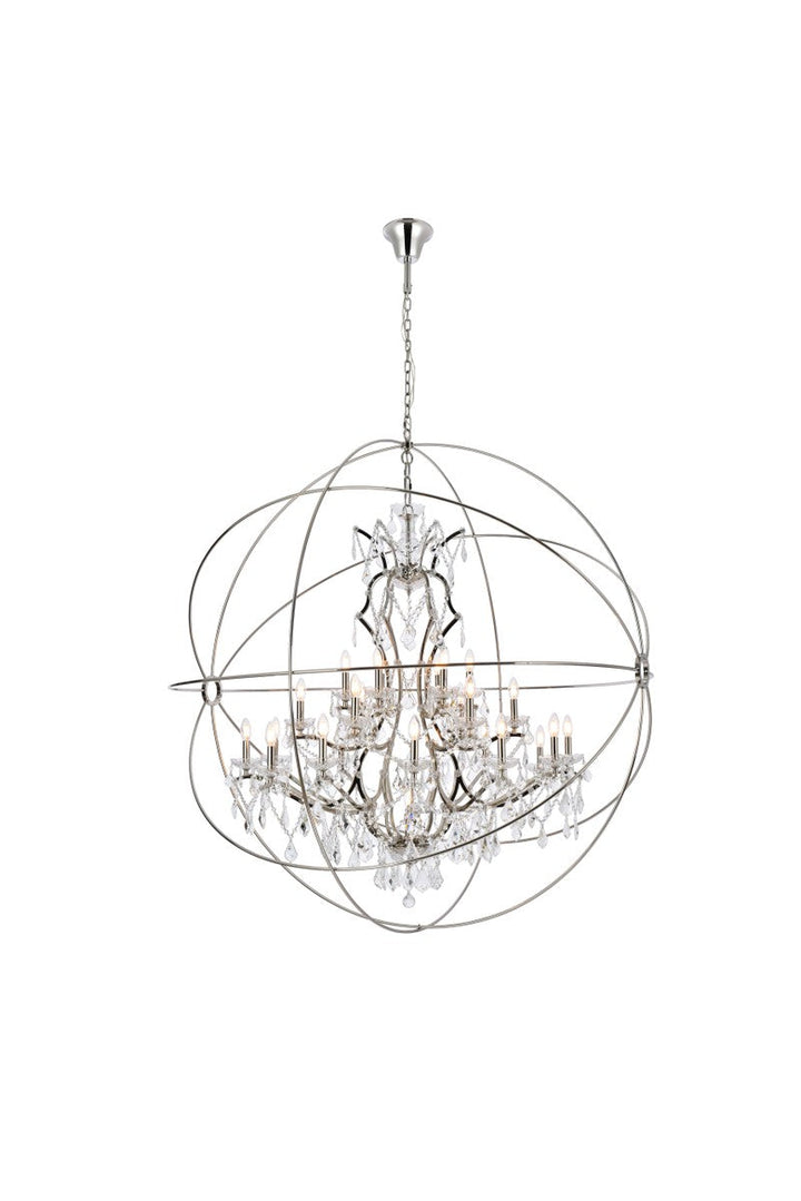 Elegant Geneva 1130G60PN/RC Chandelier Light - Polished Nickel