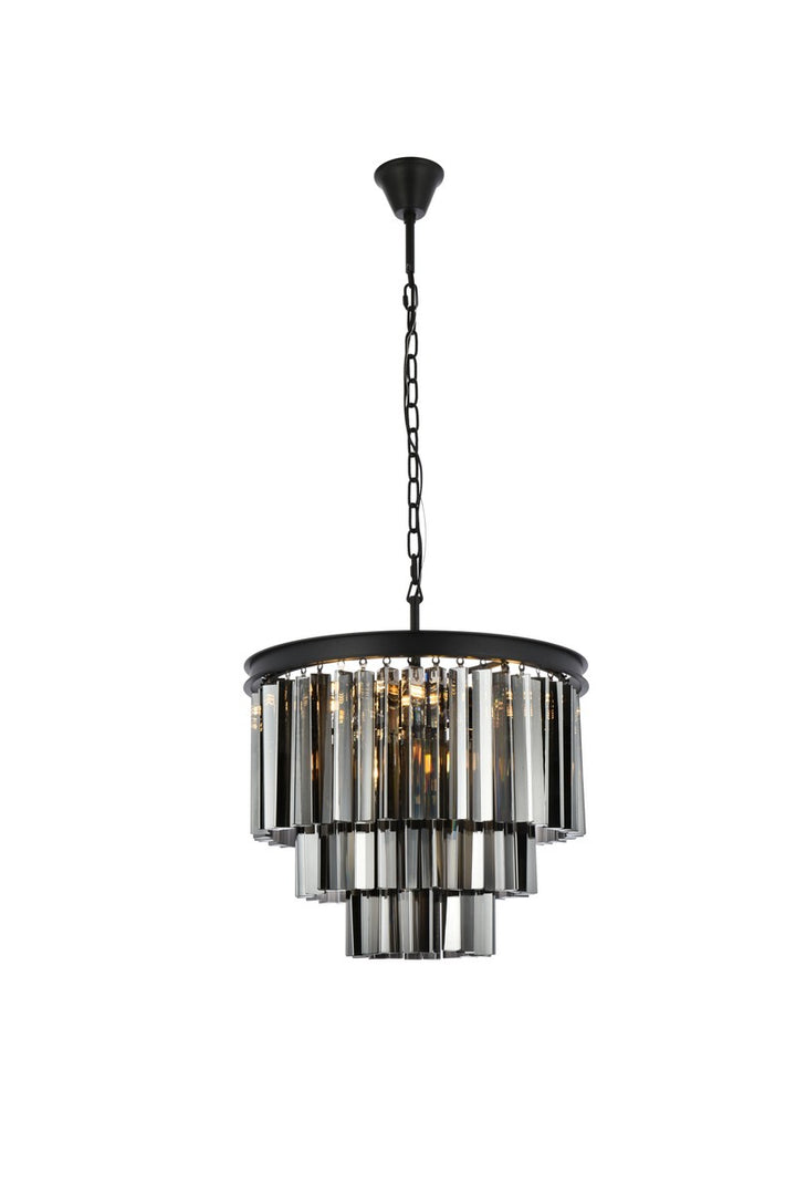 Elegant Sydney 1201D20MB-SS/RC Chandelier Light - Matte Black