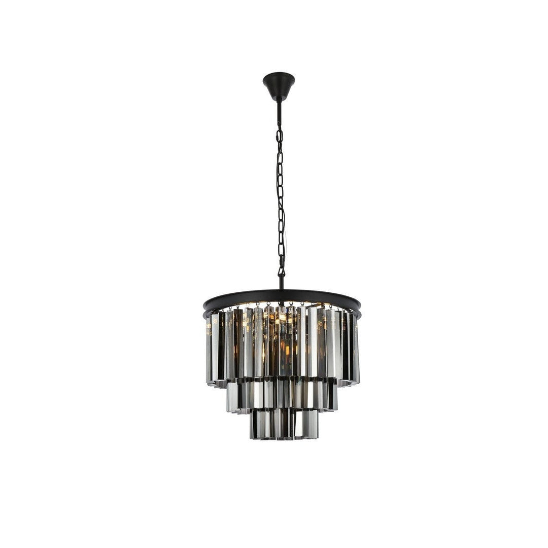 Elegant Sydney 1201D20MB-SS/RC Chandelier Light - Matte Black