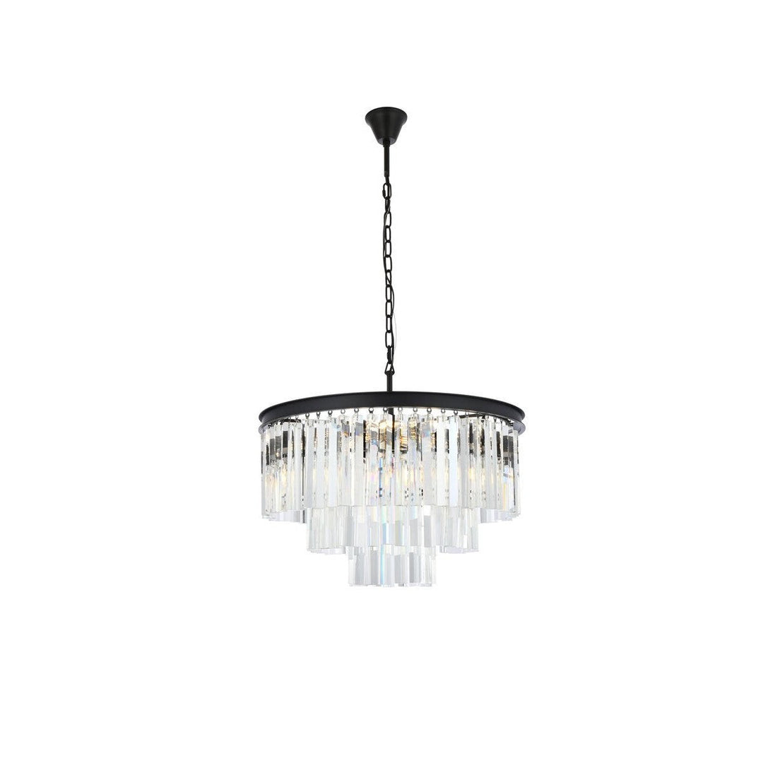 Elegant Sydney 1201D26MB/RC Chandelier Light - Matte Black