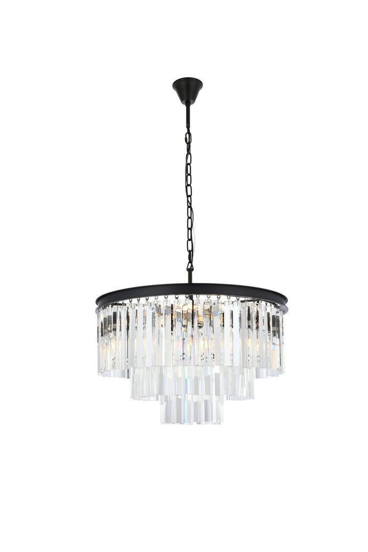 Elegant Sydney 1201D26MB/RC Chandelier Light - Matte Black