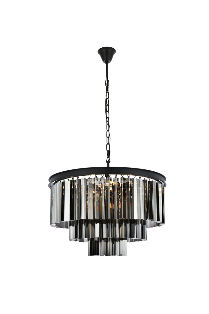 Elegant Sydney 1201D26MB-SS/RC Chandelier Light - Matte Black