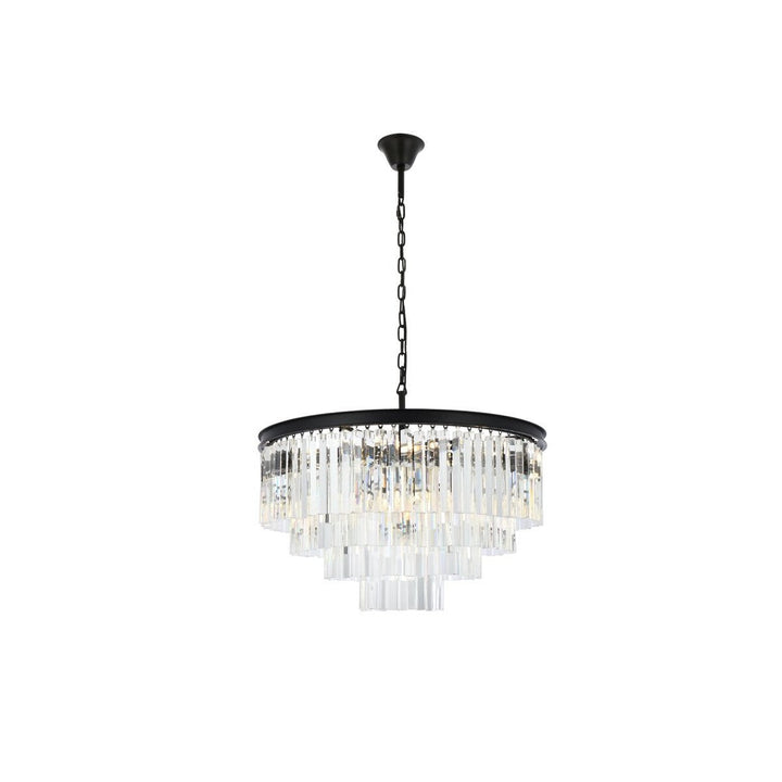 Elegant Sydney 1201D32MB/RC Chandelier Light - Matte Black