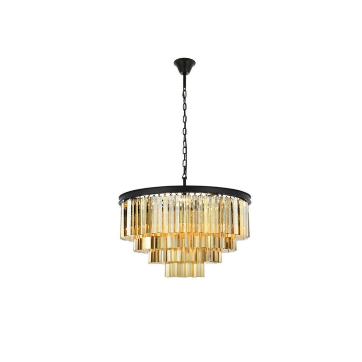 Elegant Sydney 1201D32MB-GT/RC Chandelier Light - Matte Black